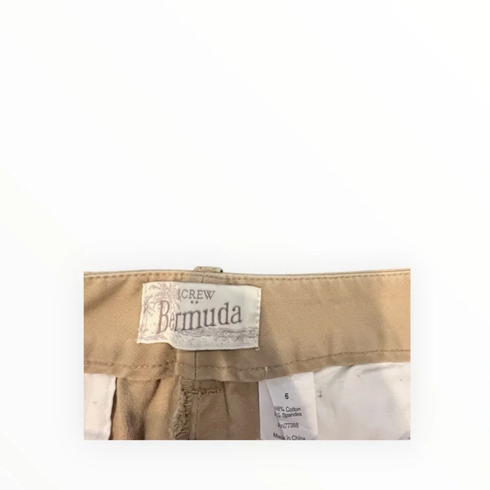 J.Crew Factory‎ Khaki Bermuda Shorts | Size 6| 100% Cotton